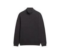 Textured cotton pullover with a trucker collar Superdry Noir L