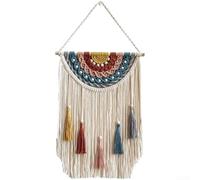 Textured Cotton Wall Hanging 40cm Scandinavian Design(C Light Blue) | organic cotton, material, skin-friendly touch, artistic lines, modern home accent
