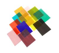 Textured Craft Glass Sheets with Clean Edges for Hobbyists,10 15cm - No.12-5 Colourful