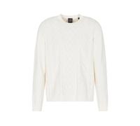 Textured Crew-Neck Jumper - male - Armani Exchange - Round-neck Knitwear - White - S - Knitwear S