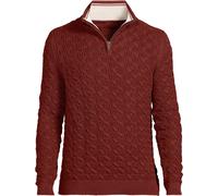 Textured Drifter Half Zip Jumper lands end Burnt Orange L