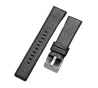 Textured Embossed Leather Watch Band - Versatile Strap for Business & Casual Timepieces(Black,26mm)