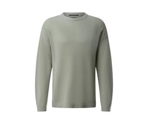 Textured Fine Knit Crew Neck Sweater QS Relaxed Fit Bleu S