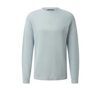 Textured Fine Knit Crew Neck Sweater QS Relaxed Fit Bleu XL