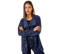 Textured Fringe Collar Detail Cardigan Roman Mid Blue 10