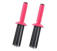 Textured-Grip Curling Roll Comb for Curly & Thin Hair - -Slip Volumizing with 17 Rounded Teeth Portable Blow-Dry Detangle Tool Men and Women