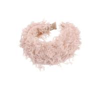 Textured Hair Accessory with Wide Fringed Design, B | Soft Color Design, Lightweight Headband and Wrapped Edges, Helps Gather Loose Strands Away From the Face