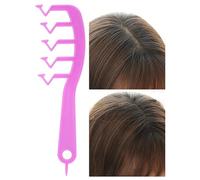 Textured Hair Comb, Z-Shaped Styling Brush, 17.5x4.5cm Anti-Static Detangling Wide Tooth Comb with ABS Build, Volume Hairbrush, Grooming Tool with Durable Design, Home Accessory for Girls Teen Women