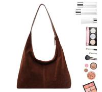 Textured Hobo Bag - Handbag Handbag | Textured Hobo Bag for Women, Casual Shoulder Bag, Textured Fabric Hobo Bag Large Vintage Handbag for Women Business Bags, v, brown, riferimento alla