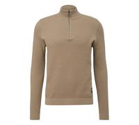 Textured Knit High Collar Jumper QS Marron 2XL