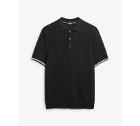 Textured knit polo Superdry Noir M