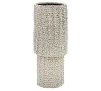 Textured Large Vase, Contemporary Design Flower Vase, Tiered Design Modern Vase for a Variety of Decors Premier Housewares Grey One Size