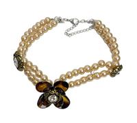 Textured Leopard Design Crystal Drop Necklace Versatile Day to Night Stylish Girls Clavicle Chain, One Size, See Description, 1