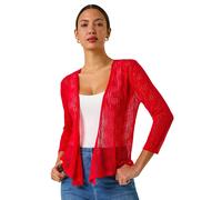 Textured Light Knit Shrug Roman Red 16