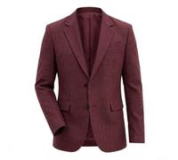 Textured Men's Suit Jacket Retro Style Formal Coat | Double-breasted design, for slim fit , lapel collar, business formal wear, spring autumn season