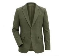 Textured Men's Suit Jacket Retro Style Formal Coat | Double-breasted design, for slim fit , lapel collar, business formal wear, spring autumn season
