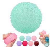 Textured Mini Stress Balls, 2.36in Big Soft TPR Stress Relief Fidget Ball, nxiety Relief Squeeze Ball,Portable Sensory Hand Toys for Office Classroom for Autism/ADHD, Party Favors Gifts (Green)