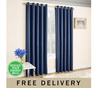 Tyrone Vogue Pair of Blockout Thermal Eyelet Curtains