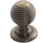 Textured Reeded Ball Cupboard Door Knob - 23mm Dia - Florentine Bronze Handle | Small Cupboard Door Knob - Wardrobe Cabinet Pull Handle - Suitable for Lightweight Internal Doors