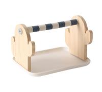 Textured Resting Station - Activity Centre Avian Apparatus, Foot Health Post with Catch Basin, Stimulating Fixture with Climbing Ramps, Cage Accessory for Small Birds, Gym for Feathered Friends