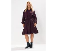 Yours Curve Red Textured Shirt Dress - Women's - Plus Size Curve