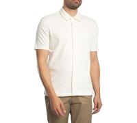 Textured Short Sleeved Shirt Cream L