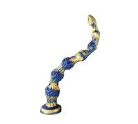 Textured Silicone Anal Beads with Suction Cup Base, Graduated Sizes for Ultimate Pleasure, Prostate & G-Spot Massager, Ideal for Men and Women (Blue, Small)
