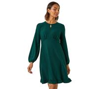 Textured Spot Keyhole Dress Roman Teal 18