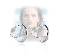 Textured Twist Hoop Earrings, Elegant Twist, Spiral Wire Hoop Earrings for Women, Wavy Artistic Style, Everyday Fashion Jewelry