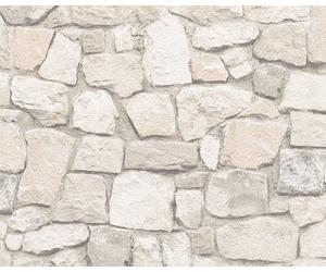TEXTURED VINTAGE OLD BRICK STONE WALL FEATURE WALLPAPER AS CREATION 6924-29