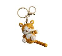 Textured Yarn Keychain, Yellow
