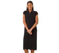 Textured Zig Zag Knit Midi Dress Roman Black 20