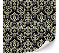 TexturKontor 3 Sheets Self-Adhesive Dollhouse Wallpaper 1:12 Scale Classic Antique Damask 1