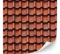TexturKontor 3 Sheets Self-Adhesive Roof Tiles and Shingles for Dollhouses Scale 1:12 (Roof Tiles Clay 1)