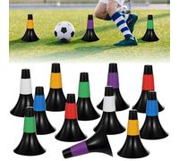 Texvora 12 Pcs Agility Training Sport Cones, 9.4 in Soccer Cones with Carry Mesh Bag, Stackable Plastic Marker Cones for Football, Basketball, Speed Grab Drills, Dog Training, Indoor and Outdoor Use