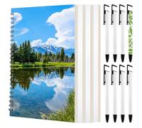 Texvora 12 Pcs Sublimation Journal Set, 4 Pcs A5 Sublimation Notebooks and 8 Pcs Sublimation Pens, 120 Page Blank Notebooks with Hard Covers, Heat Transfer Supplies for DIY Craft Projects