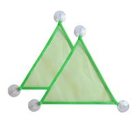 Texvora 2 Pcs Reptile Hammock Green, 16.5 x 21.7 x 16.5 in, 42 x 55 x 42 cm, Polyester Mesh Resting Spot, Hanging Lizard Lounger Bed, Suction Cup Chameleon Hammock for Bearded Dragons, Leopard Geckos