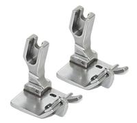 Texvora 2 Pcs Universal T9 Metal Presser Foot, Adjustable Hemming Binding For Industrial Sewing Machine, Rolling Edge Flat Lockstitch Accessory