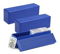 Texvora 3 Packs Slab Storage Boxes with 20 Slots, Plastic Coin Holder Organizer Cases for 60 Slabs, Compatible with PCGS NGC PMG Holders