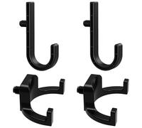 Texvora 4 Pcs Storage Shed Hooks with 2 V Hooks and 2 J Hooks, ABS Tool Hangers, Easy to Install, Compatible with Suncast and Craftsman Sheds, for Hanging Tools and Accessories in Shed Storage