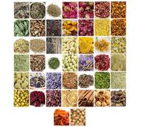 Texvora 42 Herb Bags For Crafts, Sealed Herbal Packets, Herbs Set For Candle Making And Potpourri, Includes Labels