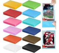 Texvora 600-Pack Standard Card Sleeves (2.6 X 3.6), Clear Plastic Holders With 12 Color Options For Trading And Sports Cards