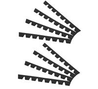 Texvora 8 Pcs 11.8 In Rubber Front Bumper Guard Kit, Diy Anti-Scratch Protector, Impact Resistant For Universal Fit