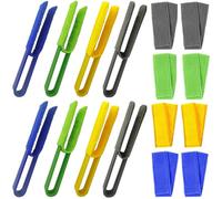 Texvora 8-Piece Microfiber Brush Set For Window Blinds, Air Vents, & Fan Shutters With Extra Washable Covers, 4.7 Reach