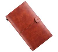 Texvora A6 Brown Notebook, 80 Sheets PU Personal Organizer, Vintage Style, 4.7 x 7.9 in / 12 x 20 cm, Portable Daily Journal for Writing and Sketching