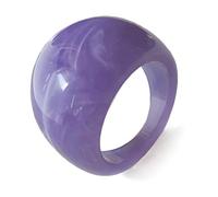 Texvora Acrylic Ring, Dyed Plastic Resin Ring with Mottled Decorative Finish, All Match Style for Woman Man, Casual Wear for Home or Party
