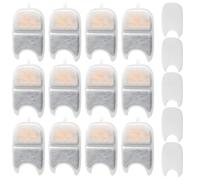 Texvora Cat Water Fountain Replacement Set, 12 Large + 6 Small Pieces, Activated Carbon, Ion Exchange Resin, Cotton, 3.8 x 3.4 in / 9.7 x 8.7 cm