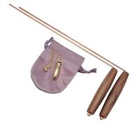 Texvora Dowsing Rod Kit With Copper Rods, Walnut Handles, And A Velvet Bag