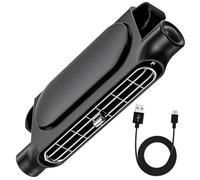 Texvora Fan Car Headrest, Cable Type-C Usb, Dual Fan Turbo Silent, Adjustable Speeds 3, Design Compact, Passengers Backseat, Pets, And Parked Cars Cooling, Black