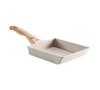 Texvora Japanese Tamagoyaki Pan Square Omelette Pan with Wooden Handle, Non Stick Coating Breakfast Egg Roll Pan, Spatula and Whisk Set, for Rolled Omelette, Steak, Vegetables, Home Cooking
